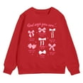 thumbnail image 4 of Kogui Sweatshirts for Girls Girl's Print Long Sleeve Pullover Top Sweatshirt Size 6T 7T (Red,6-7 Years), 4 of 4