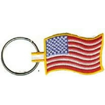 12 pieces 2" Custom Activity Scouts Applique Fun Patches - US Flag Key Chain
