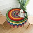 thumbnail image 2 of Colorful Mexican Tablecloth Mexico Round Table Cover Washable Table Cloth for Home Party Picnic Decorations, 2 of 5