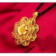 thumbnail image 2 of HOOUN Big Fiower 22K 23K 24K Thai Baht Gold Filled Yellow GP Necklace Pendant, 2 of 5