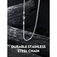 thumbnail image 6 of Bandmax 3MM Long Twisted Rope Chain for Men Women 28 Inch Stainless Steel Layer Chain Necklaces Solid Cable Rope Chain for Pendant Jewelry Gift, 6 of 9