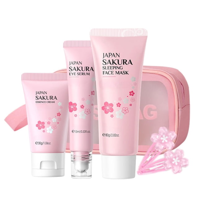 Set de cuidado de la piel Evolvique Sakura con sérum para ojos y crema facial