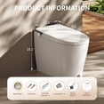 thumbnail image 5 of DeerValley  1.28 GPF Tankless Elongated Smart 1-Piece Toilet Bidet in White with Auto Close/Open/Flush, Warm Air Dryer, 5 of 14