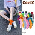 thumbnail image 3 of ZHAOCHENG Calcetines coloridos, calcetines finos de algodón, suaves, transpirables, calcetines elásticos altos para adultos y niños, color gris, 3 of 4