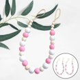 thumbnail image 2 of justharion Ensemble de 2 Tiebacks de Rideau de Perles de Bois Boho Rideaux Retenue Rose, 2 of 8