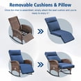thumbnail image 3 of Gymojoy 2pcs Wicker Outdoor Lounge Chair Patio Zero Gravity Rocking Recliner Chair with Adjustable Backrest & Footrest for Pool Deck, 3 of 9