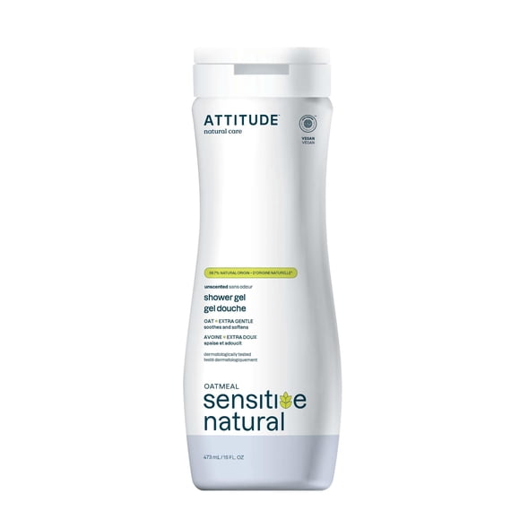 Gel de baño ATTITUDE para piel sensible con avena 473 ml