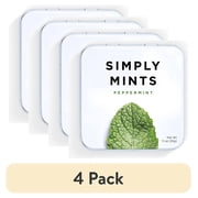 (4 pack) Simply Mints Peppermint Natural Mints 30g