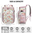 thumbnail image 3 of Travel Cooler Bag - Pioneer Flower Camping Beer Cooler Backpack with Bottle Opener- Waterproof Insulated Picnic Backpacks - Cooler Bag for Beach, 3 of 6