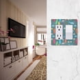 thumbnail image 5 of Yayeee Rocker Switch Wall Plate 3-Gang 6.5"x4.6" Home Decorative Outlet Cover, Cartoon Beach Pattern, 5 of 6