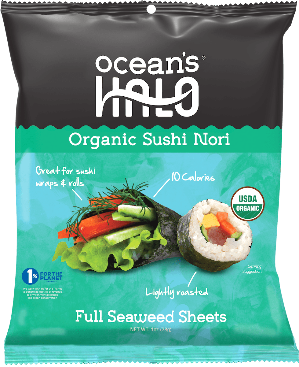 Organic Yaki sushi nori (50 full sheets), 125g, Vegan Roasted