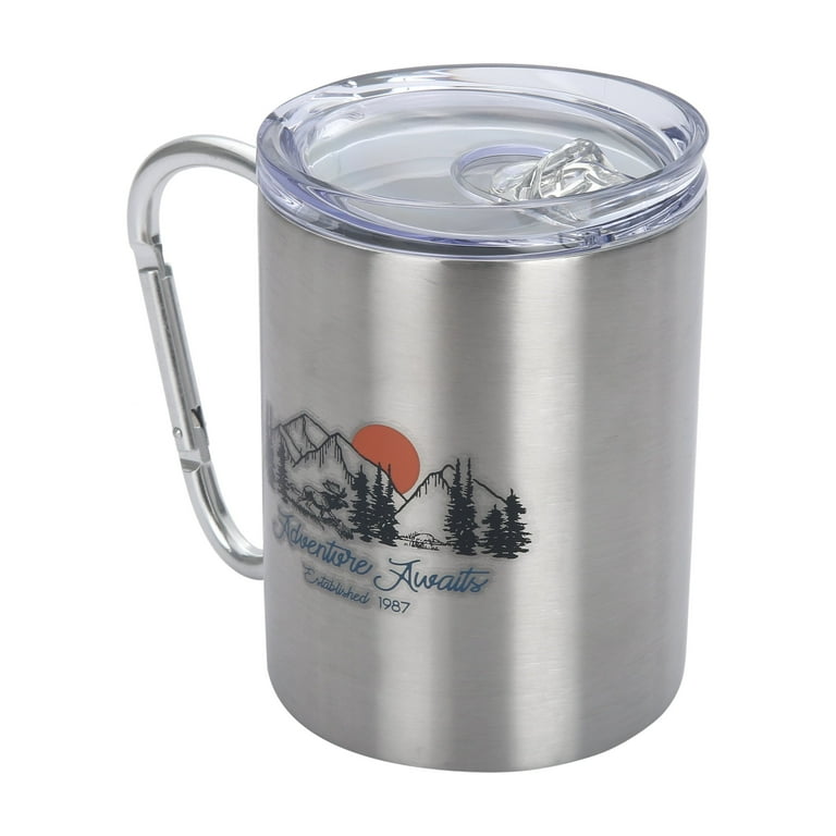 Ozark Trail Adventure Design Stainless Steel Mug with Lid and Carabiner  Handle, 17 fl oz. - Walmart.com