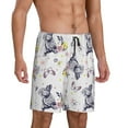 thumbnail image 2 of Fotbe Rabbit And Butterfly Pajama Shorts for Men, Men's Pajama Bottoms, Sleepwear,Short Pajama Pants-3X-Large, 2 of 9