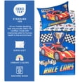 thumbnail image 5 of Todays Kids 4-Piece Race Cars Toddler Bedding Set for Boys - Toddler Bed Sheets and Comforter Set with Reversible Comforter & Pillowcase, Flat Sheet, Fitted Sheet, Breathable & Super Soft Microfiber, 5 of 9