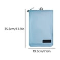 thumbnail image 3 of Nylon Travel Packing Bag Medium Size, Waterproof Luggage Organizer Pouch with Zipper, Clothing Storage Cube for Suitcase Travel Home, Blue, 13.9x7.6 Inches, 3 of 6