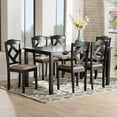 thumbnail image 7 of Baxton Studio Ruth Sand Fabric Upholstered and Dark Brown Finished Wood 7-Piece Dining Set, 7 of 7