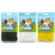 Perler Bead Bag 1000, 3-Pack - Black, White & Yellow