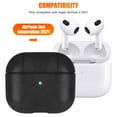 thumbnail image 2 of TSV Case Cover Compatible with AirPods 3, Protective Case Skin with Secure Lock Fit for Airpods 3rd Generation Charging, Front LED Visible, Black, 2 of 9