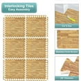 thumbnail image 3 of Sorbus 24" x 24" Wood Grain Light Foam Interlocking Floor Mats, 12 Piece, 3 of 9