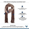 thumbnail image 3 of CTM  Drop Dye Lurex Winter Scarf (Women), 3 of 3