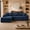 Blue, variant on Vanress 105" Boneless Sofa Modular Sectional Couch, Cloud Sofa with Deep Seat, L-Shape Couch with Chaise, Corduroy Upholstered Sofa for Living Room, No Assembly, Black (Left Facing Chaise)