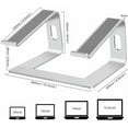 thumbnail image 2 of Ergonomic design aluminum laptop stand mount Riser Holder 10"~17" laptop Macbook, 2 of 4