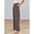 thumbnail image 3 of ZANKLEY Wide Leg Dress Pants Women's High Waisted Dressy Trousers, 3 of 12