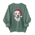 thumbnail image 3 of yoeyez Christmas T Shirts Women Xmas Cute Pet Print Pullover Tops Crewneck Lightweight Long Sleeve Sweatshirt Winter Holiday Tunics, 3 of 6
