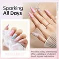 thumbnail image 2 of modelones Pearl Gel Nail Polish Top Coat, 2-in-one Clear Pearlescent Glitter Glossy Sparkle Finish Long Lasting Soak Off Mermaid Shimmer Manicure Nail Art Home Salon DIY 10 ML, 2 of 7