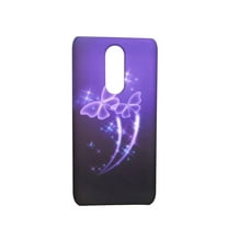 For LG Journey LTE L322DL / K30 2019 LM-X320 TPU 1-piece Flexible Skin Cover Phone Case - TPU Purple Butterfly