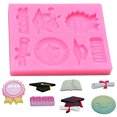 thumbnail image 2 of 1 Set Chocolate Food Grade Non- Reusable Creative Shape Flexible Multipurpose Soft Graduation Dessert Congrats Baking, 2 of 7