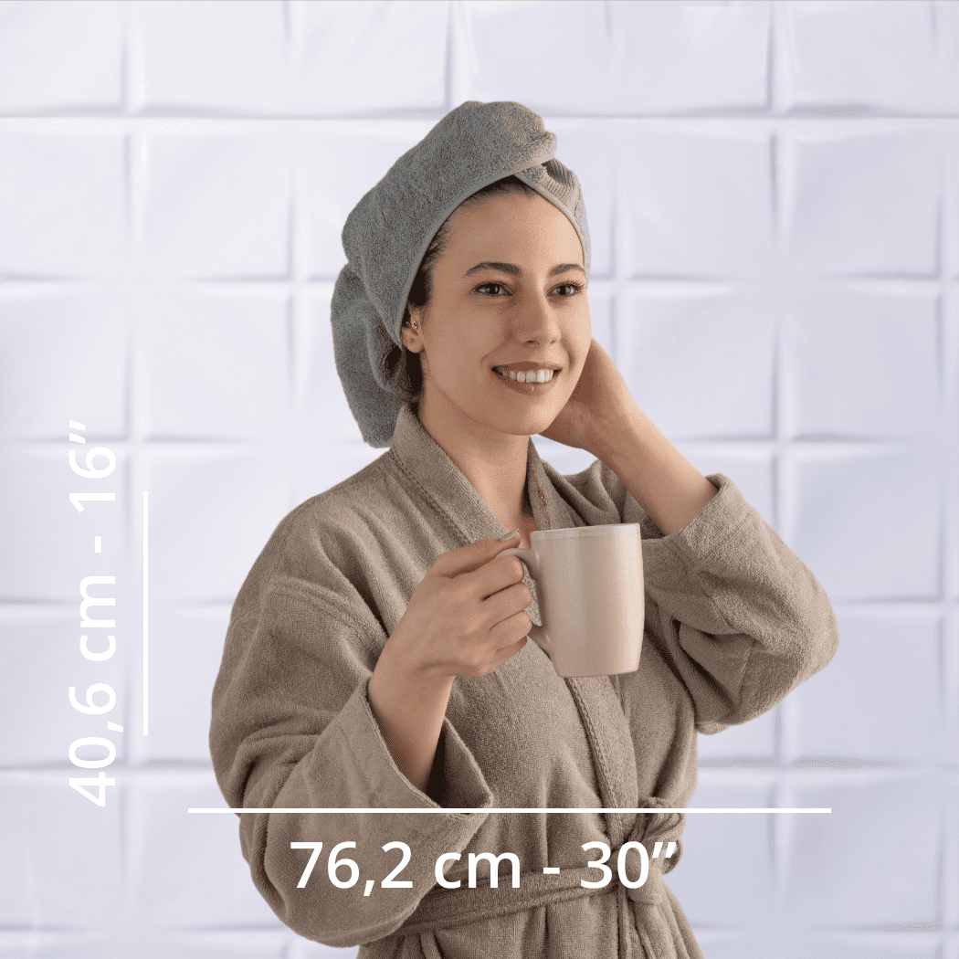 HOME ESSENTIALS Set of 6 Turkish Hand Towels for Bathroom 100% Cotton, 600 GSM Soft Touch, Fluffy, Easy Dry, Luxurious, Comfortable, Sustainable Turkish Towel 16"x30" Grey