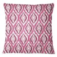 thumbnail image 2 of S4Sassy Blush Pink Ikat Print Pillow Cover Square Cushion Cover Bed Pillow Case Home Decor-12 x 12 Inches, 2 of 5