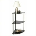 thumbnail image 2 of Convenience Concepts Designs2Go No Tools 3 Tier Corner Shelf, Black Glass, 2 of 2