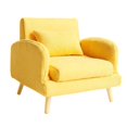 thumbnail image 1 of 1/12 casa de muñecas sofá individual casa de muñecas decoración juguete amarillo, 1 of 5