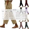 thumbnail image 3 of Levmjia Women's Casual Pants High Waisted with Pockets Drawstring Waist Scallop Hem Loose Fit Wide Leg Lounge Pants Solid Color for Summer Daily, 3 of 6