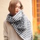 thumbnail image 3 of Bufanda de invierno a cuadros para mujer, chal de tartán cálido y acogedor, bufandas de invierno de gran tamaño para mujer, 3 of 6