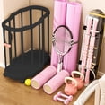 thumbnail image 4 of Upgraded Yoga Mat Storage Rack with 360° Rotating Wheels, Home Gym Equipment Organizer, Storage Basket for Household Clothes 11"x19" Black, 4 of 8