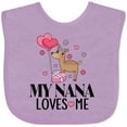 thumbnail image 3 of Inktastic Nana Loves Me Grandchild Valentine Deer Girls Baby Bib, 3 of 4