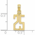 thumbnail image 3 of 10K Yellow Gold Number 25 Pendant (13.6 X 8.6) Made In United States 10nu25, 3 of 5