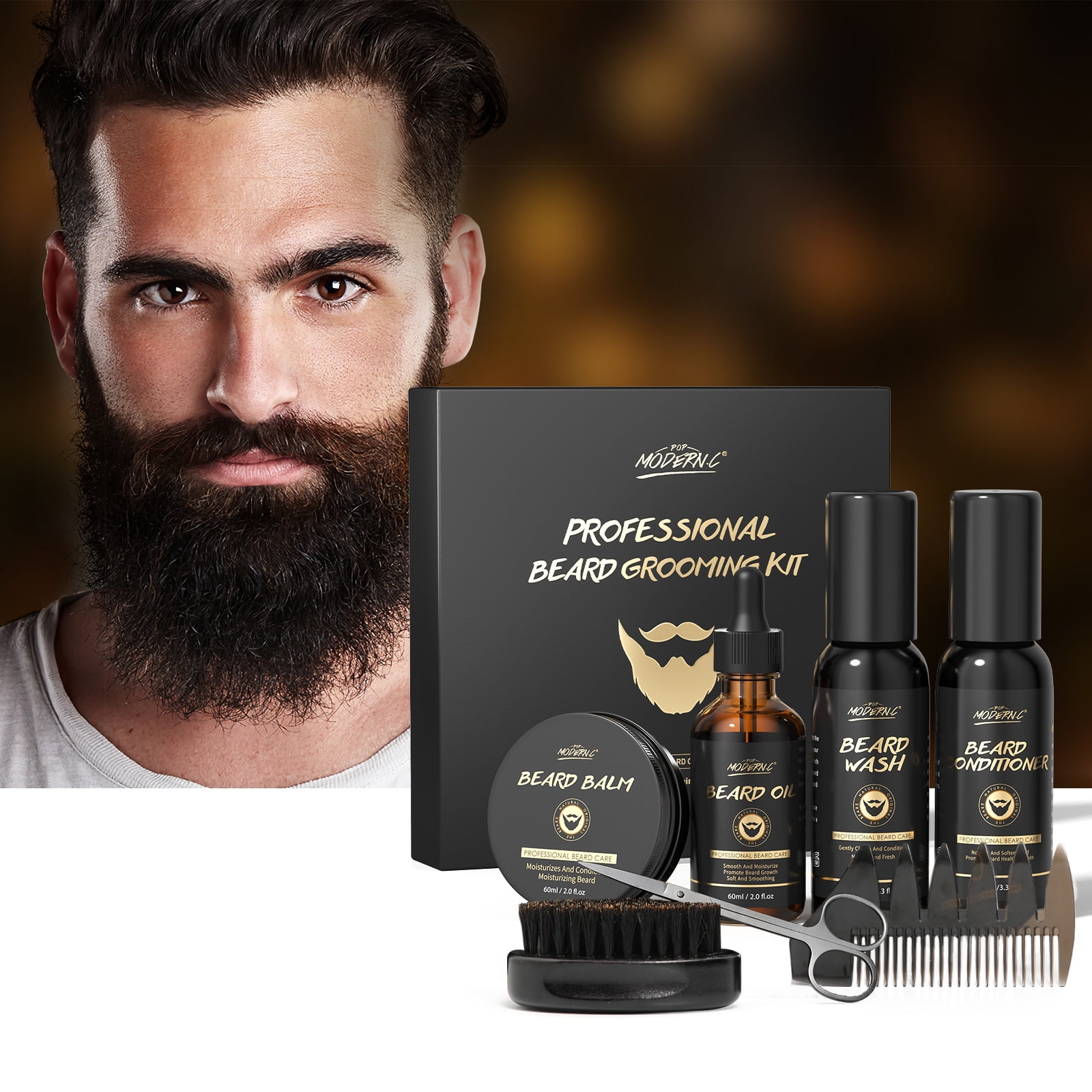 Beard Professional Grooming Kit. Ideal Gifts For Men, Father’s Day
