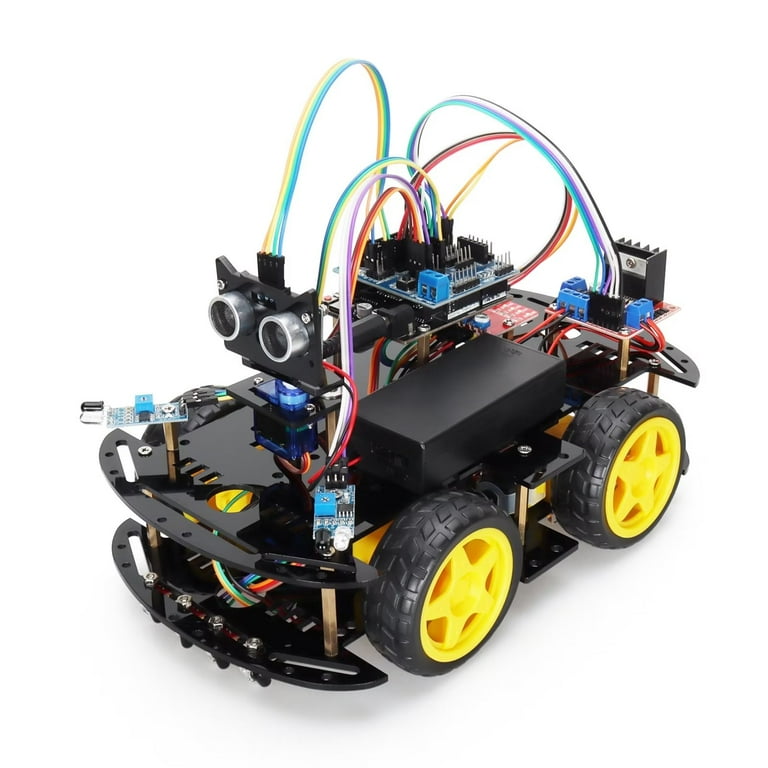 HUAYUXIN Smart Robot Car Kit, 4WD Robot Kit STEM Line