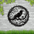 thumbnail image 2 of Raven Bird Metal Wall Art,Crow Wall Art Decor Sculpture, Design Home Decor for Garden Kitchen Balcony, 2 of 5