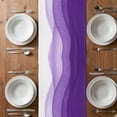 thumbnail image 6 of Purple Waves Table Runner - 72 Inch Long, Kitchen Dining Table Runner Dresser Scarves, Ombre Abstract Art Gradient Modern Farmhouse Decor for Coffee Tables Wedding Party Banquet, 6 of 8