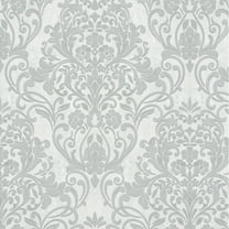 Advantage Anders Silver Damask Wallpaper