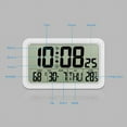 thumbnail image 6 of Clock with Indoor Temperature & Humidity Digital Wall Clock Desk Clock Seniors, 6 of 19