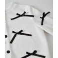 thumbnail image 6 of LIIPEE Girls Outfit Sets Casual Solid Color Long Sleeve Crew Neck Bowknot Decoration Texture Button Down Shirt Pleated Skirt 2 Piece Set Kids Comfortable Breathable Cute Clothing,White,8-9 Years, 6 of 9