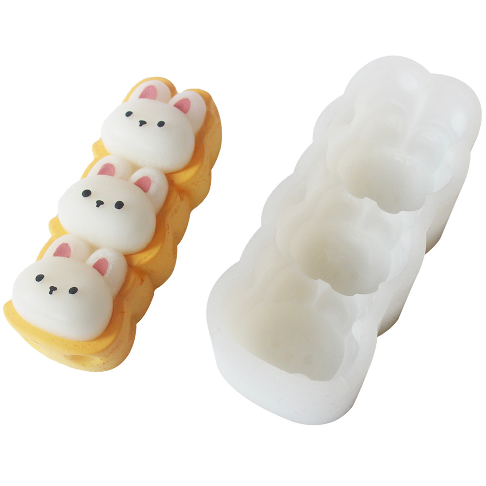Multipurpose Rabbits Epoxy Molds Flexible Ornament Molds Rabbits Resin Moulds Suitable for Sweet and Handmade Present