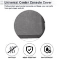 thumbnail image 4 of Unique Bargains Car Center Console Cover Car Armrest Cover 12.6"x8.07"x0.39" Suede Faux Leather Gray, 4 of 7