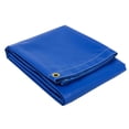 thumbnail image 5 of (2 Pack) 10' x 12' Heavy Duty BLUE 18oz Vinyl Utility Tarp Waterproof, Multipurpose, Cars, Boats, Campers, Pool Cover, Tent, 5 of 9